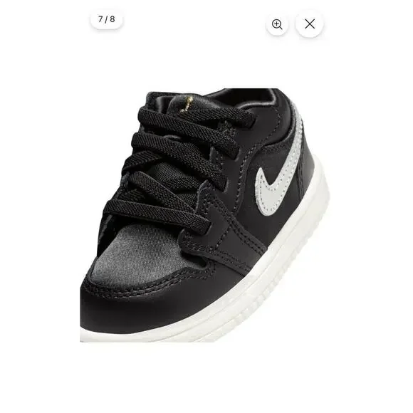 Jordan 1 Low ALT SE (TD) Black, Metallic Silver-Sail/Size-4 C / FZ3922 001 - Picture 12 of 13